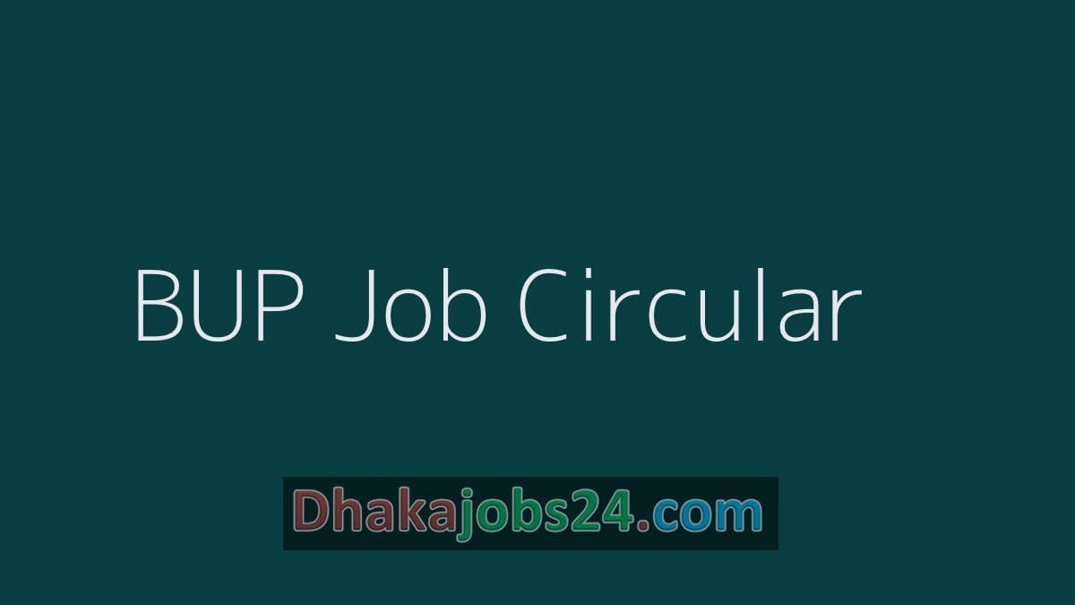 BUP Job Circular 2019