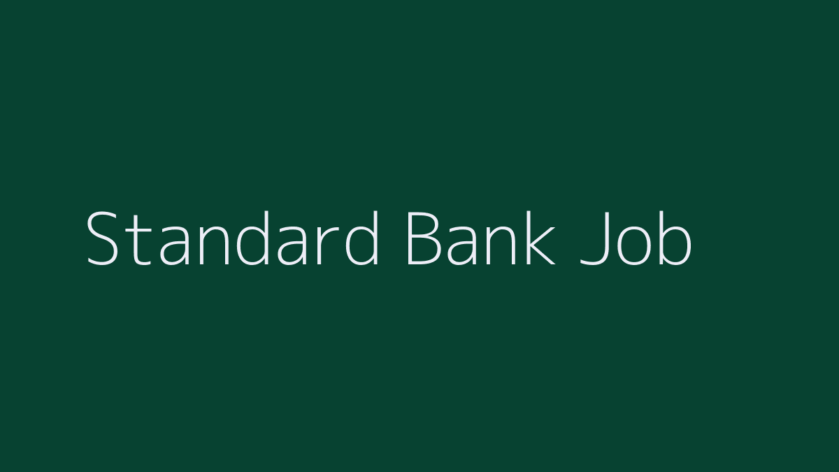 Standard Bank Job 2019