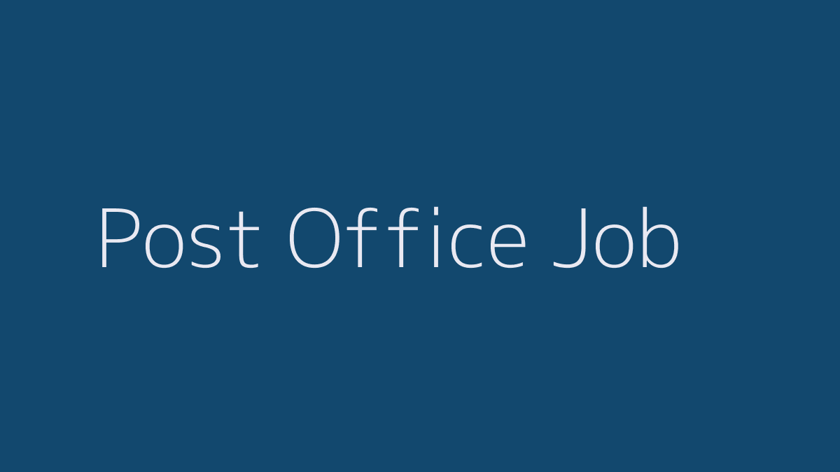 Post Office Job 2019