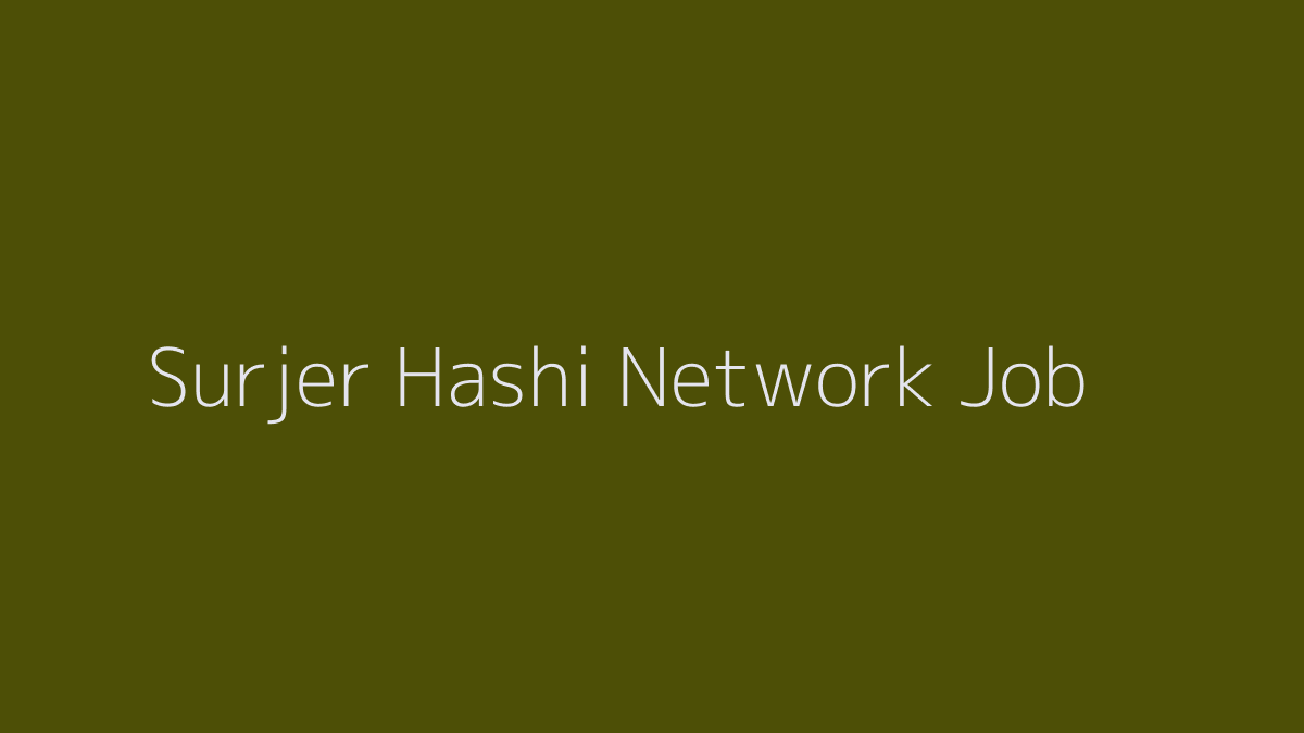 Surjer Hashi Network Job 2019